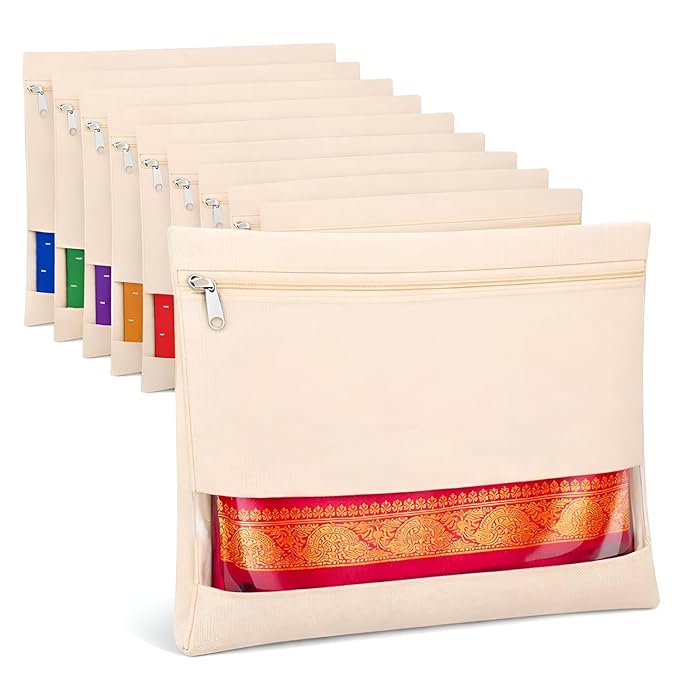 SuBaA Cotton Saree Cover with Zip Window